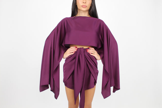 ANEMONE DRAPE MINI DRESS