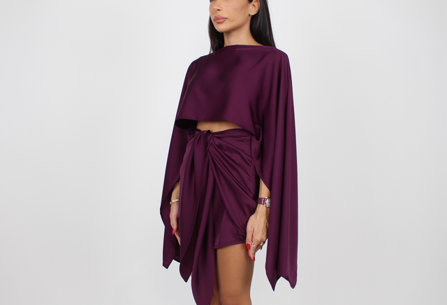 ANEMONE DRAPE MINI DRESS