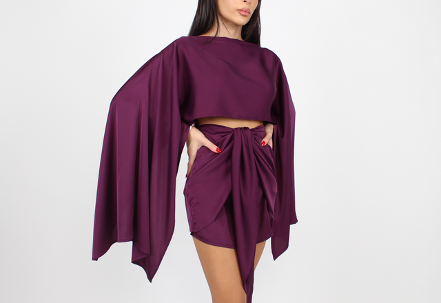 ANEMONE DRAPE MINI DRESS